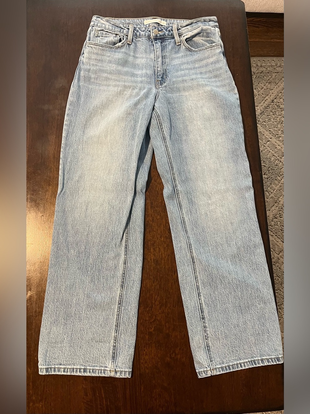 Altar’d State Women’s Light Wash Blue Straight Leg Denim Jeans